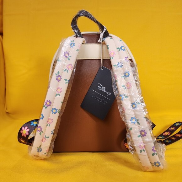 Loungefly Disney Princess Tangled Pascal Flower Face Daisy Mini Backpack NEW - Picture 5 of 10